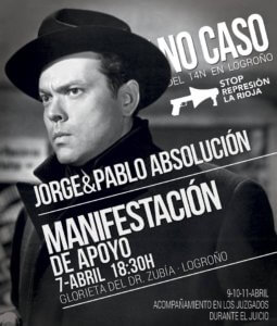 Cartel manifestación No caso 14N