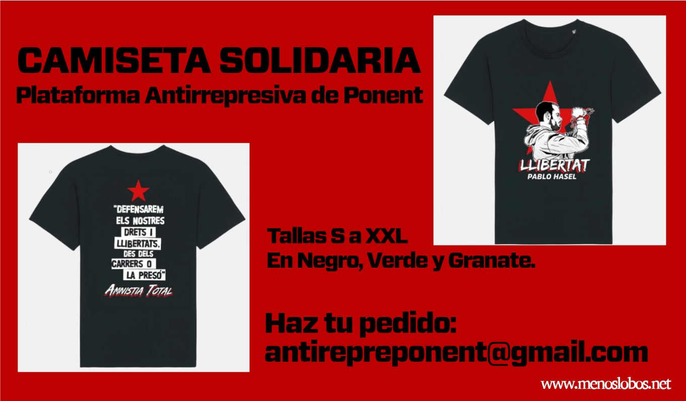 Camiseta en solidaridad con Pablo Hasel